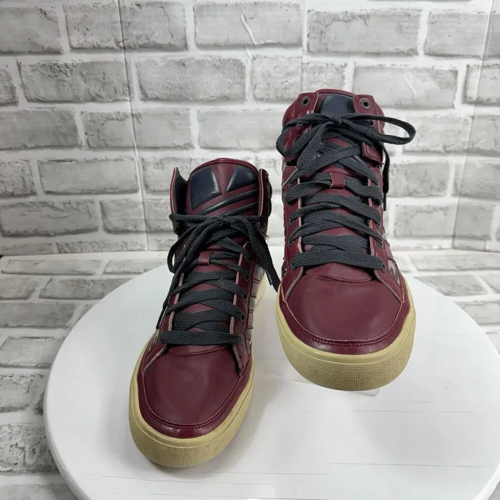 Adidas Top Court Adidas Top Court Hi-Big Stripes Cardinal Red Men's Size 12